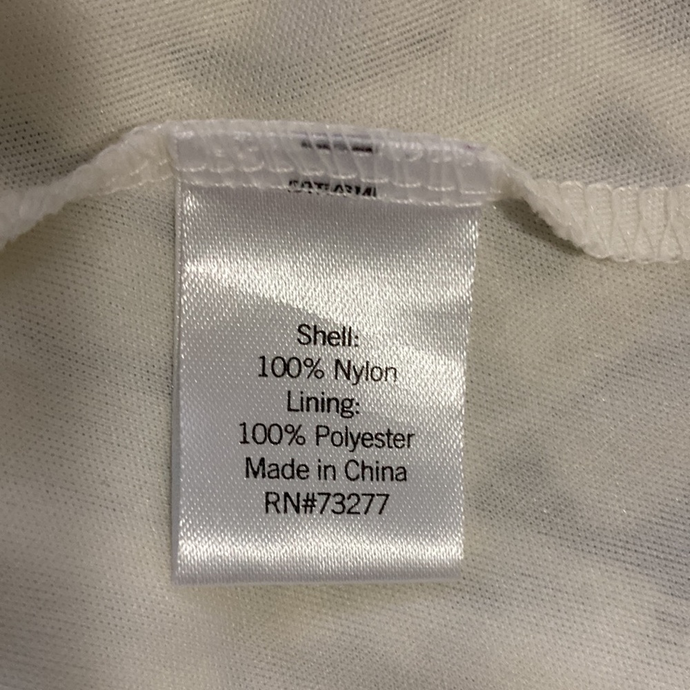 APT. 9 Size 10 A-line off white lace sleeveless 100% nylon dress with lining. - Picture 7 of 7